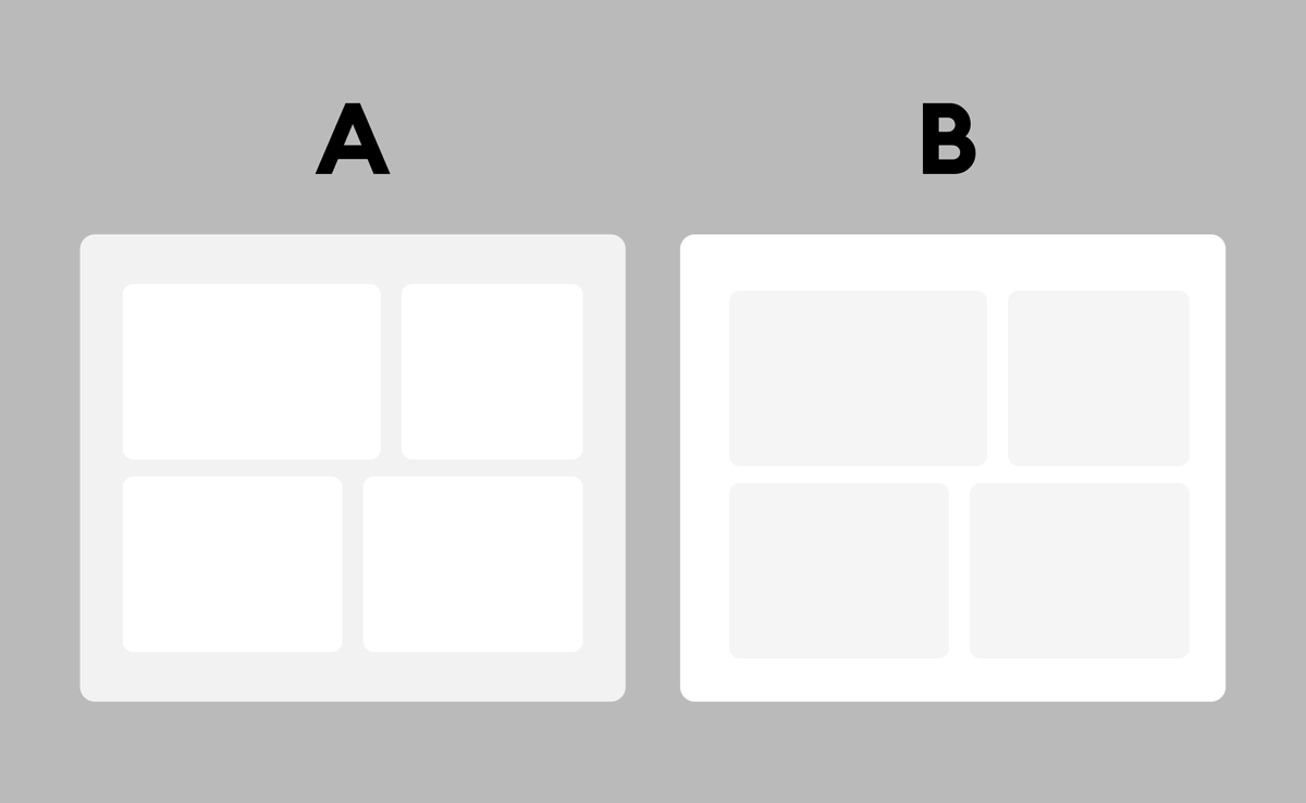 How do you approach a Light theme design
A or B?