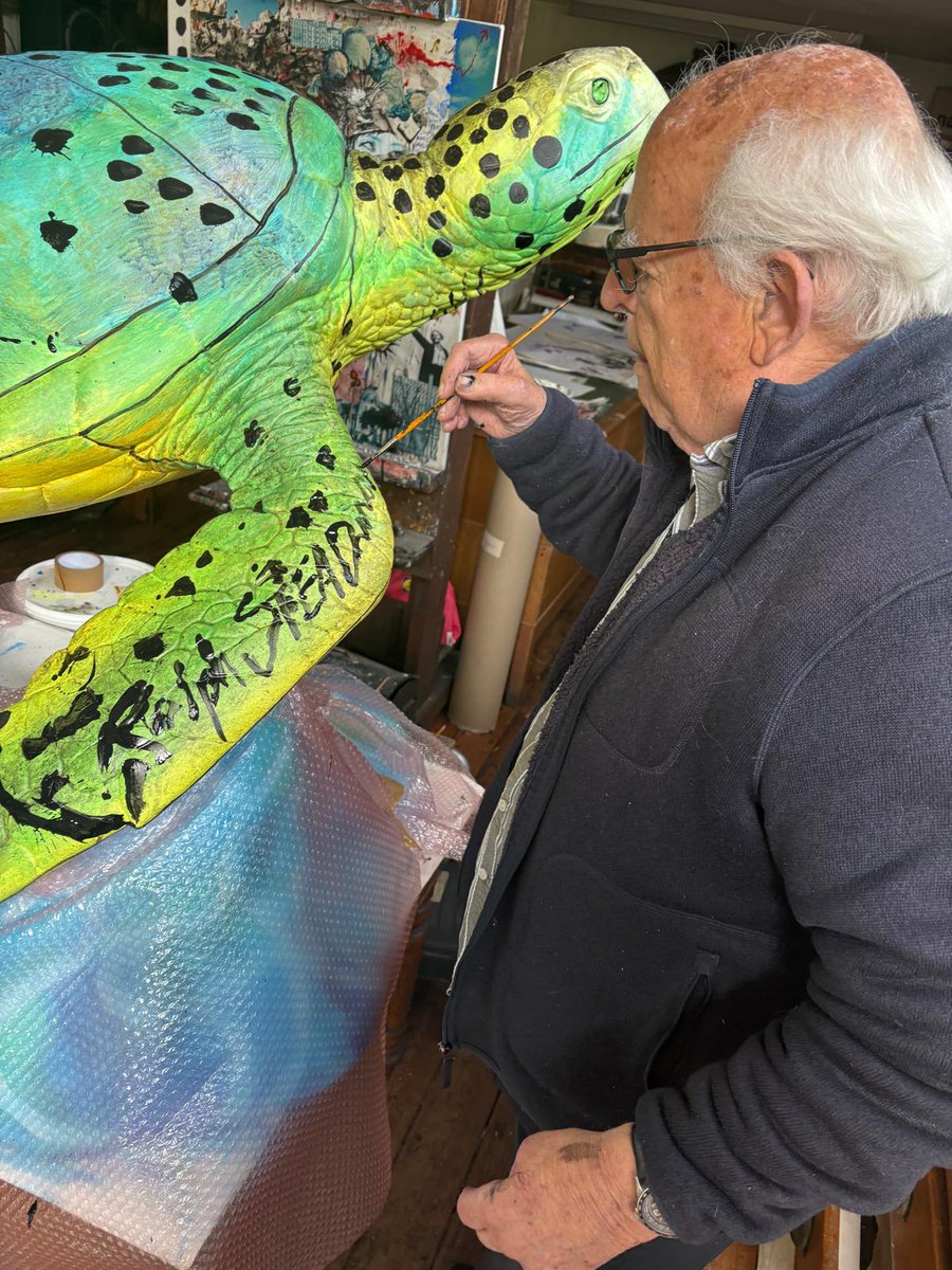 Meet Myrtle the Hawksbill Turtle! Celebrating World Sea Turtle Day today with @Tusk_org. Myrtle is based on Ralph's drawing in #CriticalCrritters which he illustrated alongside the wonderful words of @cerilevy1. She's a beauty isn't she? 🐢

#WorldSeaTurtleDay #MyrtleTheTurtle
