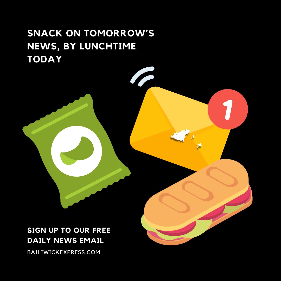 Snack on tomorrow's news by lunchtime today! 🥪

Stay ahead with the Bailiwick Express Daily News Email.

Get the latest local news delivered straight to your inbox for FREE. 

Sign up now! brnw.ch/21wTqF7