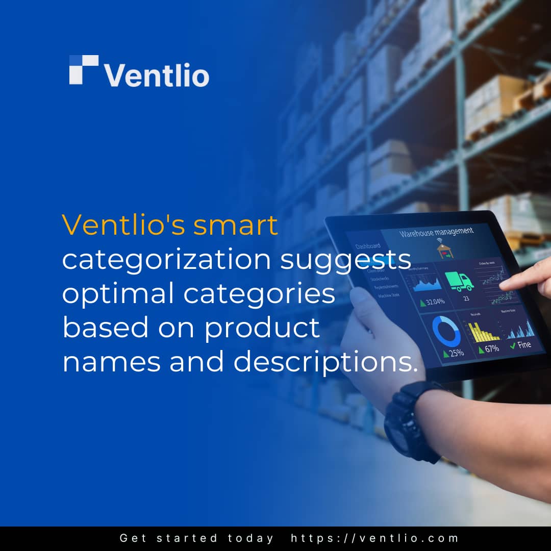 VentlioHQ's tweet photo. Organizing thousands of products just got easier. Ventlio's smart categorization suggests optimal categories based on product names and descriptions.
#ProductCategorization #InventoryOrganization #SmartSuggestions #SMEAutomation #BusinessIntelligence #Ventlio https://t.co/Kfl3Sd0hxh