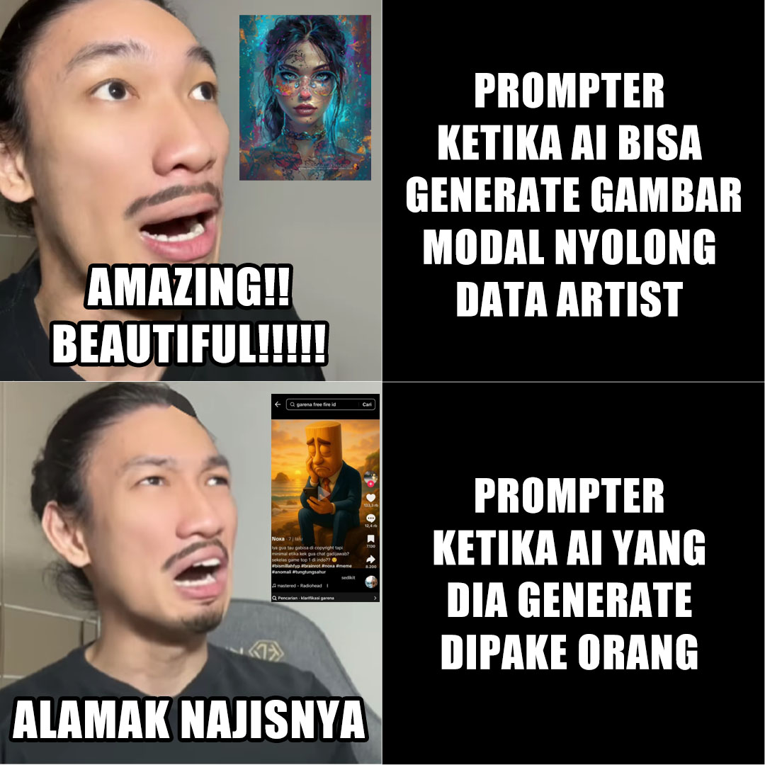 Bikin karya pakai genuine skill aja yah biar bisa copyrightnya jelas 🥰