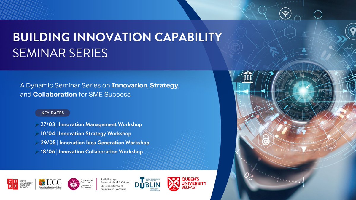 UCC Innovation (@uccinnovation) on Twitter photo A seminar & workshop on Collaborating for SME Innovation this Wed hosted by <a href="/CUBSucc/">Cork University Business School (CUBS)</a>, takes place this Weds, 18th June.
Attendees will explore topics including why SMEs should collaborate, building partnerships & tapping into university research.
More: cubsucc.com/events/collabo⦠A seminar & workshop on Collaborating for SME Innovation this Wed hosted by <a href="/CUBSucc/">Cork University Business School (CUBS)</a>, takes place this Weds, 18th June.
Attendees will explore topics including why SMEs should collaborate, building partnerships & tapping into university research.
More: cubsucc.com/events/collaboā¦
