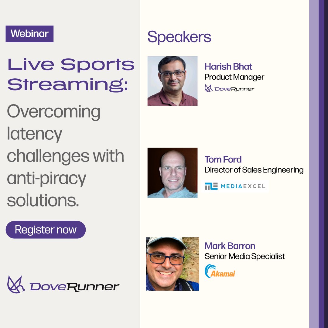🚨Piracy costs the sports industry billions every year, don’t let it cost you.

In our free webinar, we’ll show you how to secure your live sports broadcasts without sacrificing performance

Date: June 18
Time: 8:00 a.m.-9:00 a.m. PDT

Register Now- lnkd.in/dSn2khXR