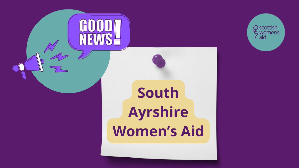 🎊📣South Ayrshire Women's Aid have recently secured another three years of funding for a specialist worker who can deliver counselling and CBT therapy for women.

They also secured three years of funding from the National Lottery for a specialist Children and Young People worker