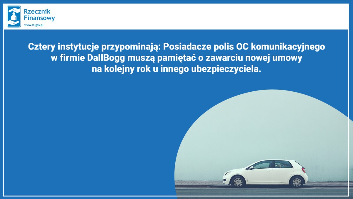 🔔 Masz OC komunikacyjne w #DallBogg? Sprawdź datę wygaśnięcia!

‼️ Polisa nie przedłuży się automatycznie.

🚨 W przypadku braku przedłużenia narażasz się na:
🔺 wysokie opłaty z UFG
🔺 odpowiedzialność finansową za wyrządzone szkody 

🔗 Szczegóły:👉 tiny.pl/1bg5hs4z
#RF