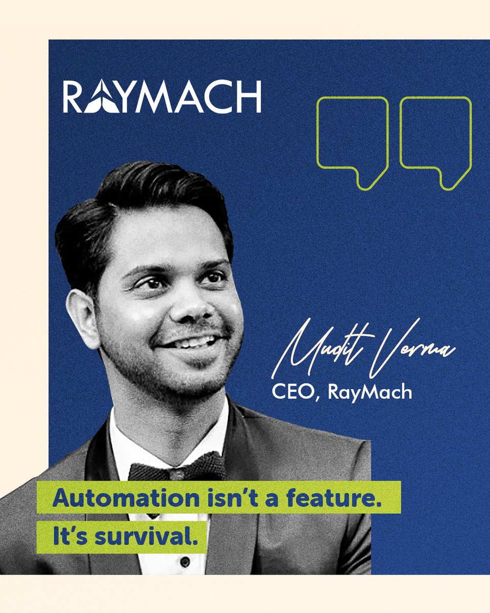 RaymachTech's tweet image. “Automation isn’t a feature—it&apos;s survival.” ✈️ — Mudit Verma, CEO @RayMachTech

CrewMach: digital crew ops
StatMach: predictive disruption analytics
HOTACH: automated compliance
Speed, visibility, control — not spreadsheets.
#AviationTech #CrewMach #StatMach #AviationIndia