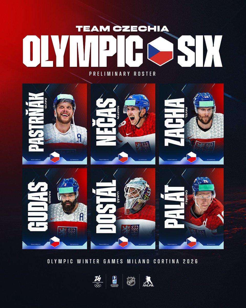 Couldn’t head to Italy without the Pasta 🍝 

David Pastrnak among the first six for <a href="/czehockey/">Český hokej</a> heading to the Milan Olympics 🚨