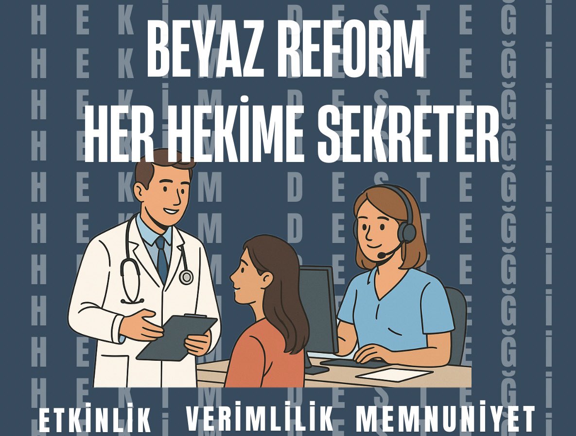 Tıbbi Sekreterler Birliği |🇹🇷 (@sekreterbirligi) on Twitter photo Hekimlerimizin tanı ve tedavi sürecine yoğunlaşmaları,sağlık hizmetini etkin sağlayabilmeleri,muayene sürecinin verimi için “Beyaz Reform-Her Hekime Sekreter” uygulaması devam etmeli,sahadaki kapsamı genişletilmelidir. Sn.<a href="/drmemisoglu/">Prof. Dr. Kemal Memişoğlu</a> ‘na çağrımızdır “Hekime destek görevimizdir.” Hekimlerimizin tanı ve tedavi sürecine yoğunlaşmaları,sağlık hizmetini etkin sağlayabilmeleri,muayene sürecinin verimi için “Beyaz Reform-Her Hekime Sekreter” uygulaması devam etmeli,sahadaki kapsamı genişletilmelidir. Sn.<a href="/drmemisoglu/">Prof. Dr. Kemal Memişoğlu</a> ‘na çağrımızdır “Hekime destek görevimizdir.”