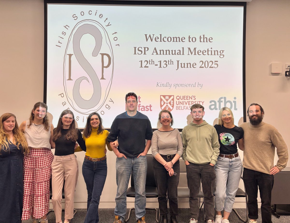 Fantastic to catch up with friends &amp; colleagues at this year’s <a href="/ISParasitology/">ISP</a> meeting, hosted by <a href="/QUBelfast/">Queen's University Belfast 🎓</a>.

We enjoyed excellent presentations by our lab members Jake, Eve, Saoirse, &amp; Deirdre.

Thanks to the organisers for a great event - looking forward to the next one! 🪱