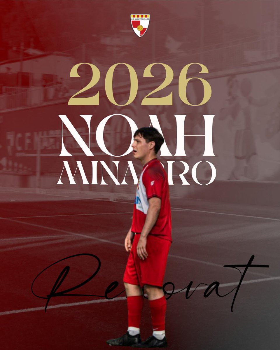 CF Martorelles (@cfmartorelles) on Twitter photo ✍️  Noah Miñarro i Martorelles continuaran junts una temporada més.
Un jugador incansable, Noah Miñarro jugarà la seva segona temporada al club.
Sort i éxits ! 🔴⚪️ ✍️  Noah Miñarro i Martorelles continuaran junts una temporada més.
Un jugador incansable, Noah Miñarro jugarà la seva segona temporada al club.
Sort i éxits ! 🔴⚪️