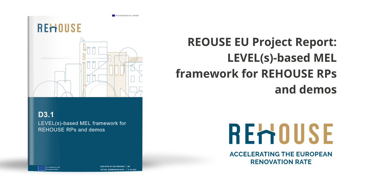 📢 A new REHOUSE report🏡📄

A LEVEL(s)-based Measurement, Evaluation, and Learning (MEL) framework tailored for REHOUSE Renovation Packages and demo sites

🔗 Full report: lnkd.in/en4AhS8u

✒️Authors: Igor PEREVOZCHIKOV | Zakaria AKETOUANE | <a href="/NobatekInef4/">NOBATEK</a> 

#REHOUSE