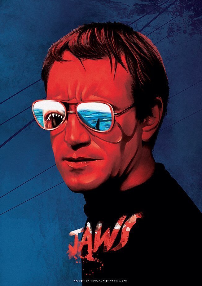 Illustrator Flore Maquin's Alternative Poster for Jaws