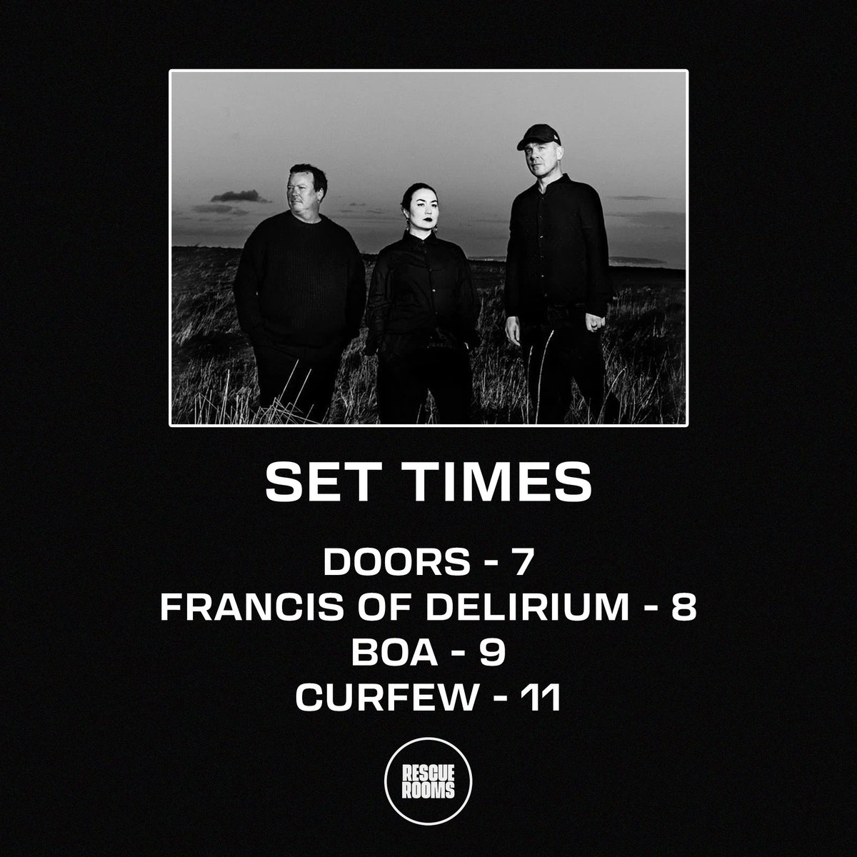 SET TIMES

Tonight we're joined by the legendary BOA who skyrocketed back into our lives after the rediscovery of their single 'Duvet'. With the release of their latest album Whiplash we're buzzing to announce that this one is sold out.