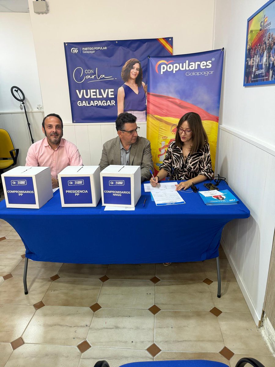 🔵 Constituida la mesa electoral del #21CongresoNacionalPP

🗳Todos los inscritos en el proceso de elección del candidato y futuro Presidente del 🅿️🅿️ pueden pasarse por nuestra sede para votar

#21congresonacionalPP