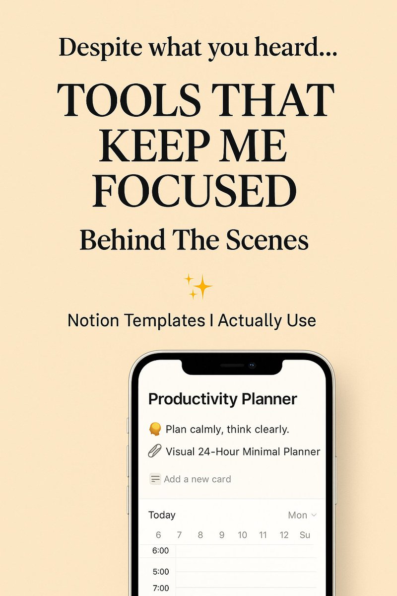 duchessnastya's tweet image. Notion templates I actually use — not hype, not random.
🧠 24H Planner
🎭 Covers
📚 Tracker
They help me think clearly. That’s it.
✨ Linked here → linktr.ee/duchessnastya
#DigitalWorkspace #CreatorStack #NotionTools