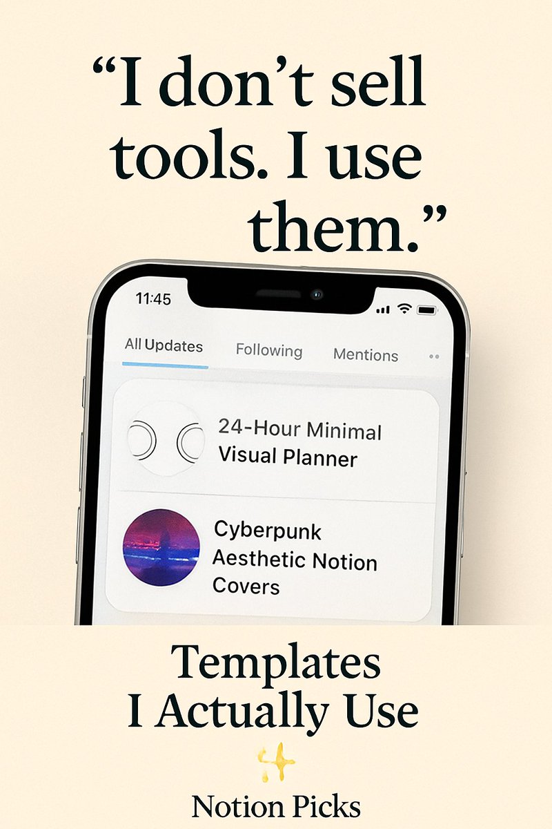 duchessnastya's tweet image. Notion templates I actually use — not hype, not random.
🧠 24H Planner
🎭 Covers
📚 Tracker
They help me think clearly. That’s it.
✨ Linked here → linktr.ee/duchessnastya
#DigitalWorkspace #CreatorStack #NotionTools