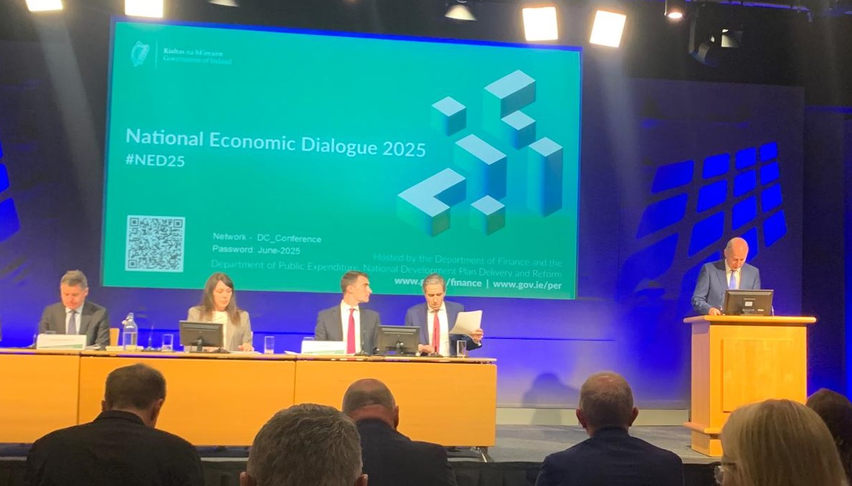 Good to hear <a href="/MichealMartinTD/">Micheál Martin</a> at #NED25 reiterate the “existential challenge of climate change”, the growing threat from storms like Eowyn, &amp; commit to accelerate #ClimateAction, “doing more and faster”. 
But we haven’t seen decisions and delivery to match that rhetoric so far.