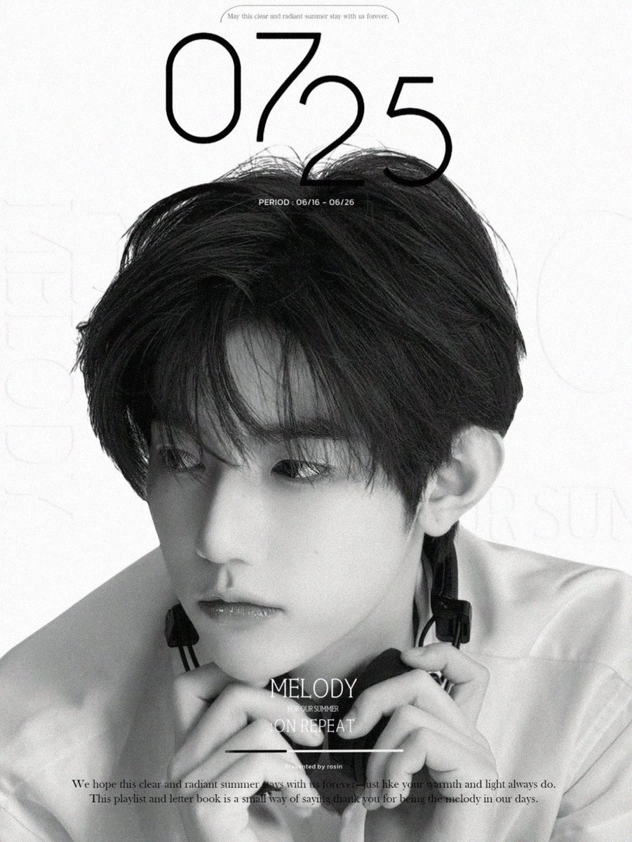 🎧𝙈𝙚𝙡𝙤𝙙𝙮 𝙛𝙤𝙧 𝙤𝙪𝙧 𝙨𝙪𝙢𝙢𝙚𝙧 : 𝙊𝙣 𝙍𝙚𝙥𝙚𝙖𝙩
-
「 지금의 맑고 투명한 여름을 영원히 우리와 함께 하기를 」 

⏵ OPEN : 06.16 - 06.26

📎: forms.gle/JXHwHL6R5t5Swb…

#ZHANGHAO #장하오 #章昊 #ジャンハオ