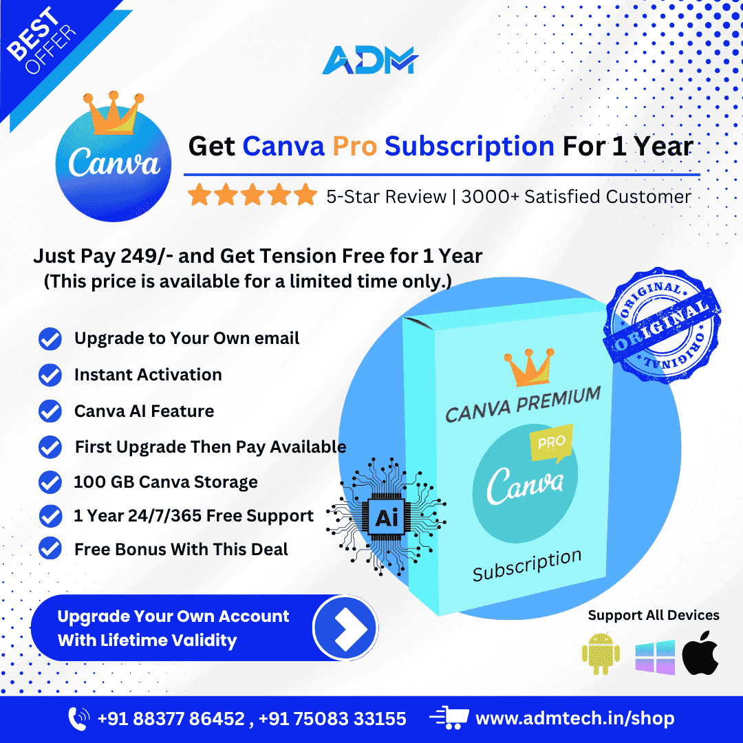 admtechdigitals's tweet photo. Unlock your creativity like never before with Canva Pro! 🎨✨

- Get Ultimate access to all the amazing features and tools that Canva has to offer
- Upgrade directly in your own email
- No monthly fees or hidden costs. Just pay a small Annual fee. 💯🔓💻

https://t.co/Ry3CIBCNcA https://t.co/hdtWutqBye