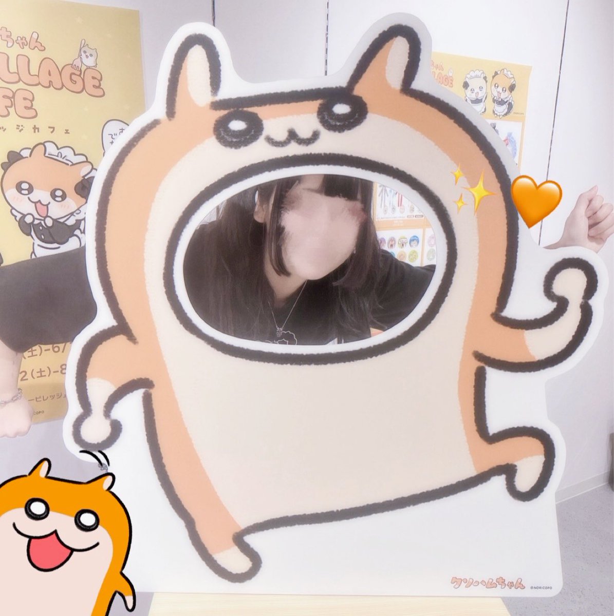 大阪まで待ちきれなくて日帰り横浜してきた✌🏻✨️♡

たくさんの人達に愛されていて幸せな気持ちでした^_  ̫_^っ🪄🧡🧡

大阪来る際はクソハムちゃん沢山たこ焼き食べてね🐙💖
 #クソハムちゃん  #コビハムちゃん