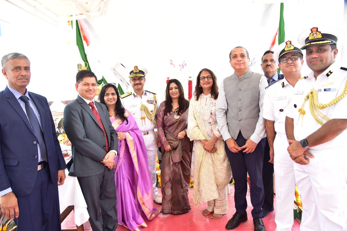 goashipyardltd's tweet photo. #Astride the tides of self-reliance!
Goa Shipyard Limited launched FPV “Achal”, the 5th in a series of #indigenously designed Fast Patrol Vessels for @IndiaCoastGuard.
Gracefully launched by Smt Kavita Harbola in the esteemed presence of ADG AK Harbola, PTM, TM, the vessel exemplifies India’s maritime resurgence.
A testament to #GSL’s engineering excellence and commitment to Aatmanirbhar Bharat, #Achal shall strengthen coastal vigilance and national security.
#AtmanirbharBharat #MaritimeSecurity #IndianCoastGuard #DefenceInnovation
