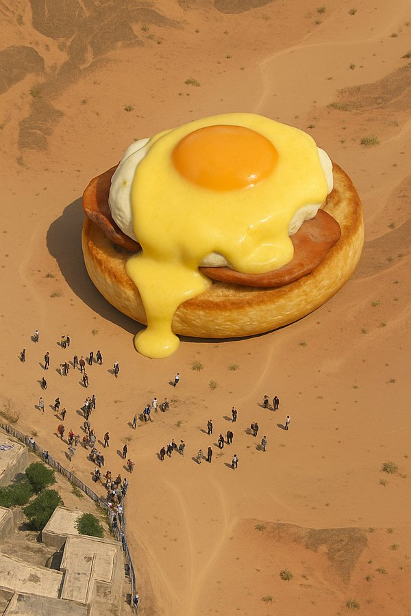 What is going on with the IRAN memes today? Iran has shot down a giant eggs Benedict...