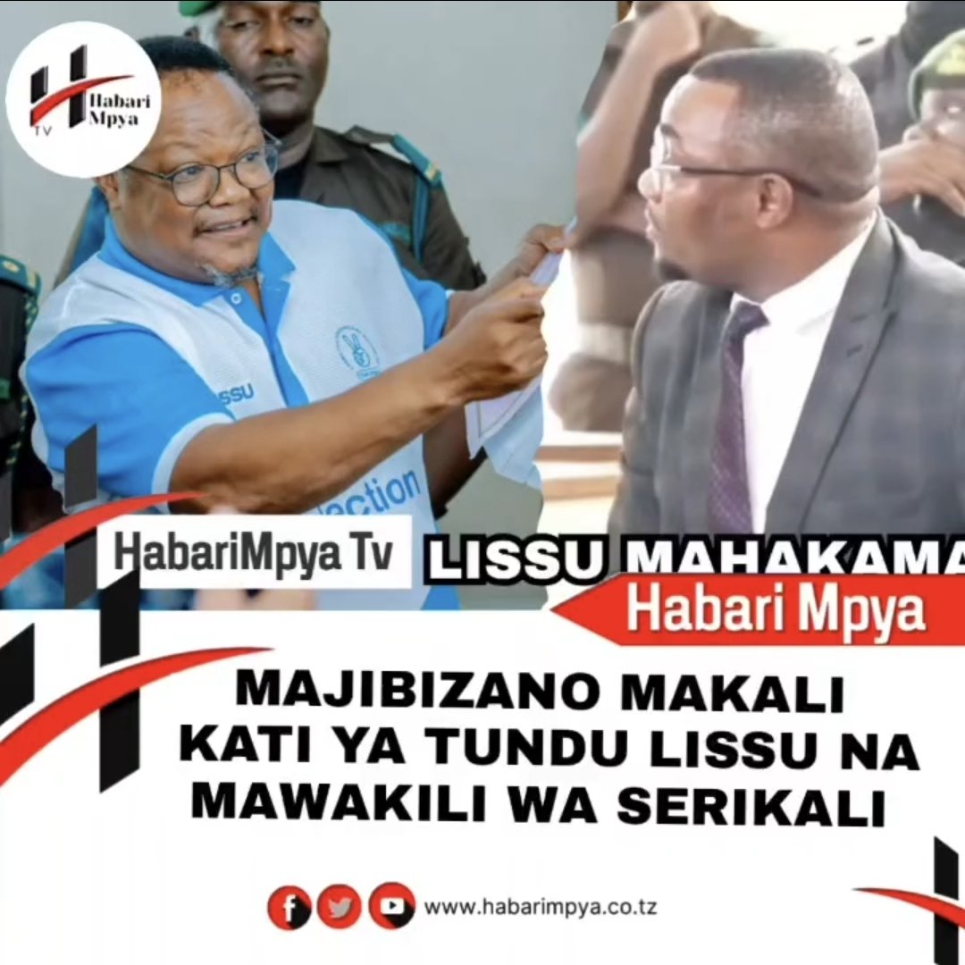 Sehemu ya Kesi ya Tundu Lissu,

Ambayo sijapost.

Palikuwa pamechimbika

Mahakamani leo!!

Video kwa Comments 👇