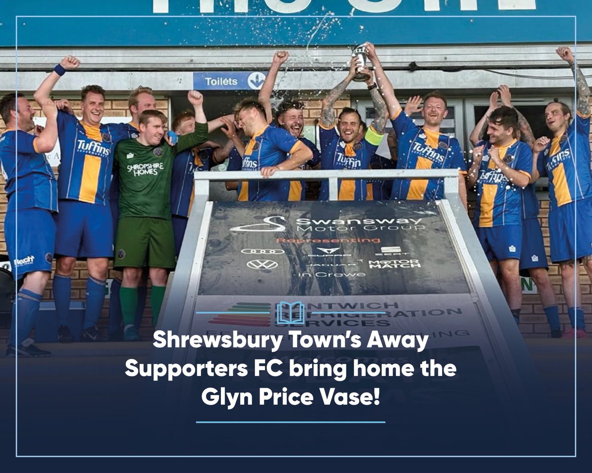 💙🧡 | We're thrilled to announce that Shrewsbury Town's Away Supporters FC brought home the Glyn Price Vase in the final last weekend!

They won with a final score of 7-2 against The Red Army with the squad putting on an impressive display making Salop proud!

We'd like to thank