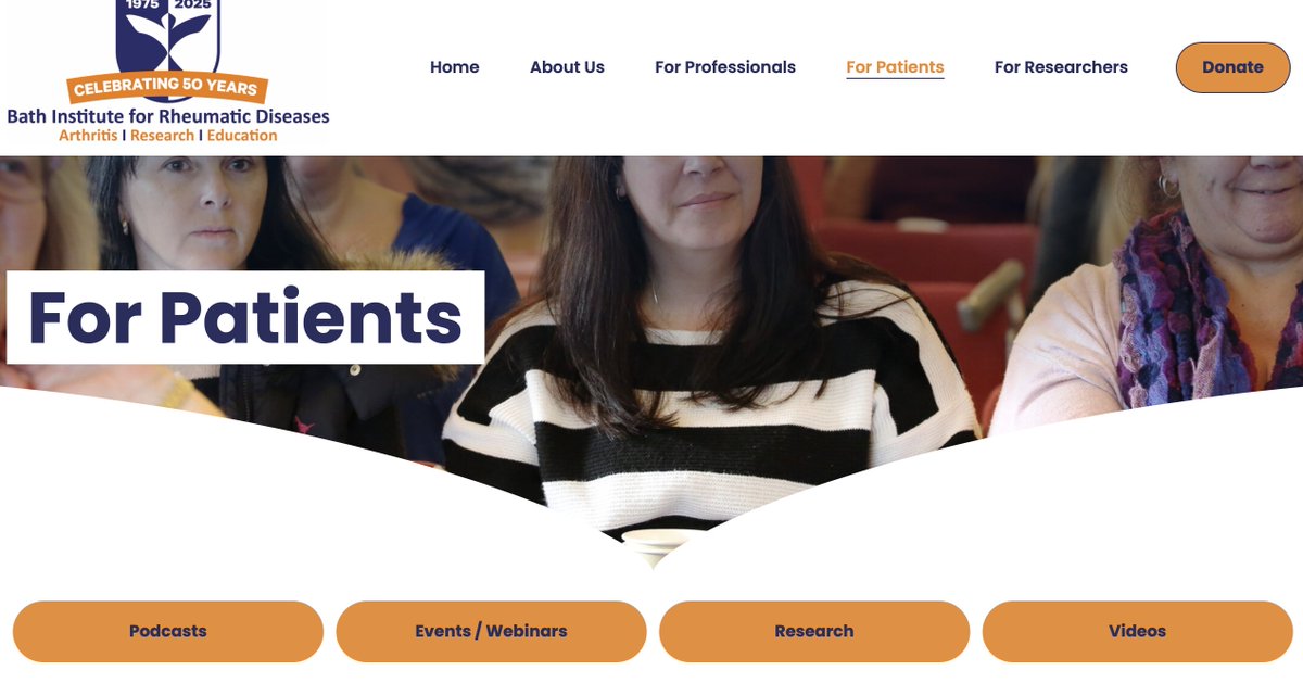 Our programme of patient events and webinars is growing. Dates are set for #arthritis #psoriaticarthritis #axSpA webinars and check out our in-person events for #osteoporosis, a writing workshop and research engagement. Register here: buytickets.at/bathinstitutef…