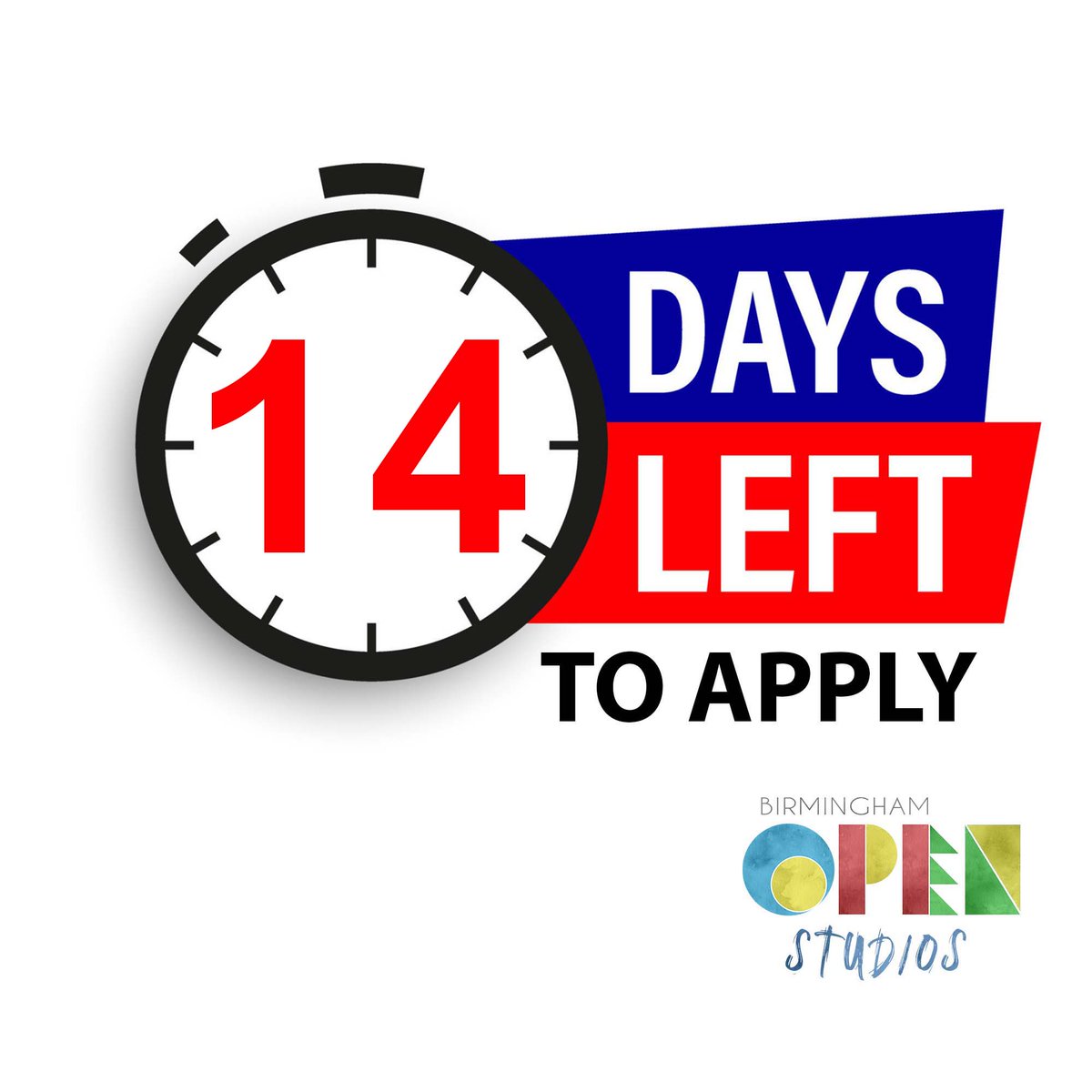 There are now 2 weeks left to apply to join Birmingham Open Studios 2025.

If you wish to open you home or studio to showcase your work during our September event, jump onto our website to complete your application.

birminghamopenstudios.co.uk