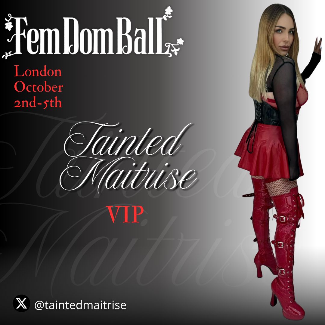 The FemDom Ball (@thefemdomball) on Twitter photo We’re thrilled to announce that VIP <a href="/taintedmaitrise/">Tainted Maitrise</a> will be gracing us with Her presence at the FemDom Ball 2025!
Don't miss the opportunity to celebrate Female Supremacy and Sisterhood with us.
Meet our VIP Mistresses: femdomball.com/vip-mistresses……
#FemDomBall2025 We’re thrilled to announce that VIP <a href="/taintedmaitrise/">Tainted Maitrise</a> will be gracing us with Her presence at the FemDom Ball 2025!
Don't miss the opportunity to celebrate Female Supremacy and Sisterhood with us.
Meet our VIP Mistresses: femdomball.com/vip-mistresses……
#FemDomBall2025