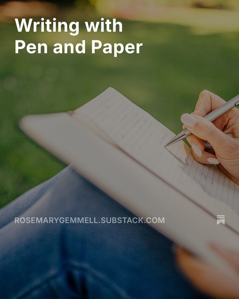 Latest post on Substack! Anyone else prefer writing with pen and paper? open.substack.com/pub/rosemaryge… #WritingCommunity #writersoftwitter #notebooks