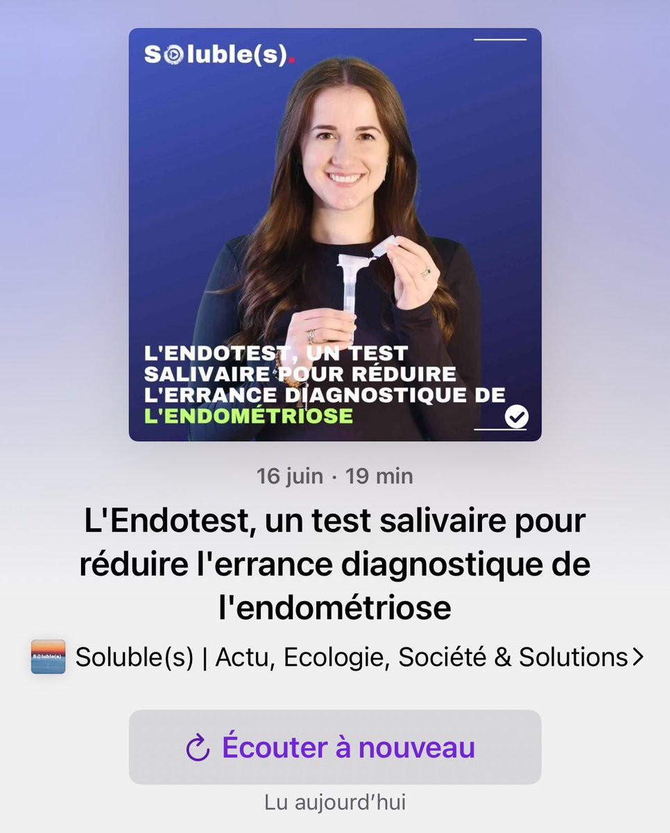 Vers la fin de l’errance médicale concernant l’#endométriose ? Oui, enfin ! Merci pour cet épisode <a href="/simonicard/">Simon Icard </a> 🎧podcasts.apple.com/fr/podcast/sol…