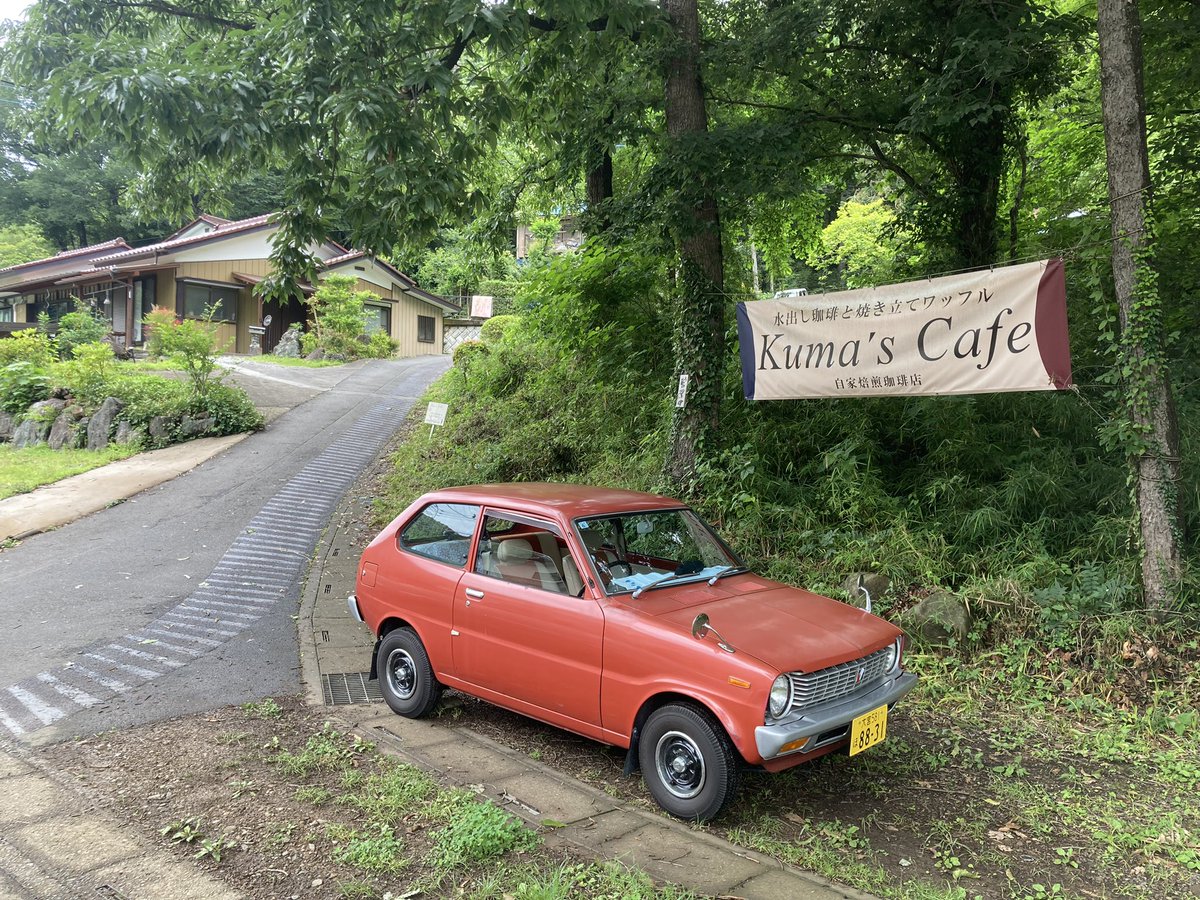 hirobaske616's tweet image. ときがわ町にあるKuma&apos;s Cafe。
車好きの店主さんがやっている古民家カフェ。