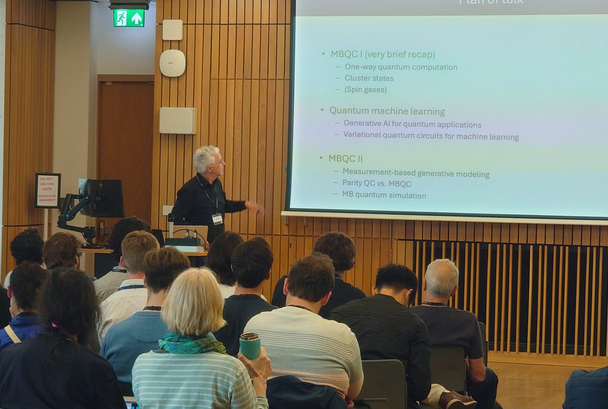 Our next #FQC25 speaker is Hans Briegel talking about MBQC and his recent results on machine learning.