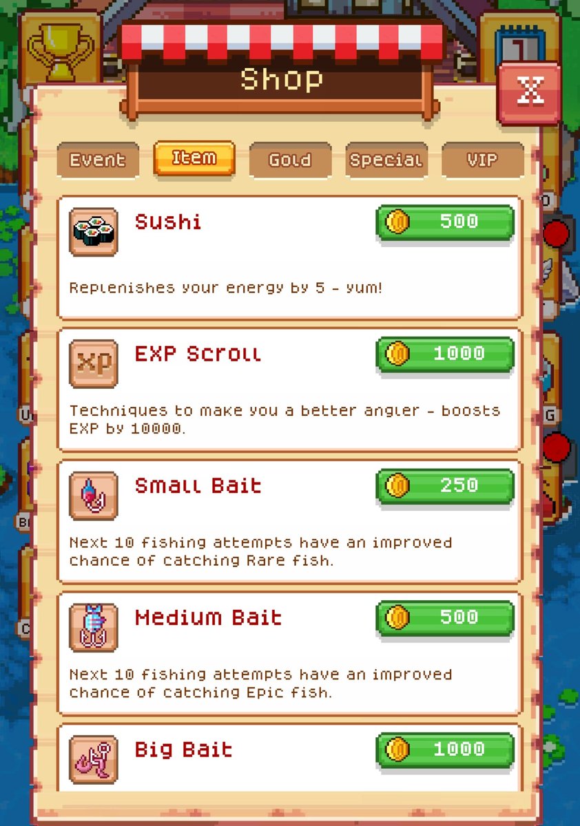 vynchi_'s tweet image. Gold economy analysis and mindset/planning:
General idea is 100 gold = 1 energy based on sushi cost.
Gold is the main in-game resource you have where you use it to buy either sushi for energy or baits for higher catch rate.
After much playing I'd say most value would be buying…