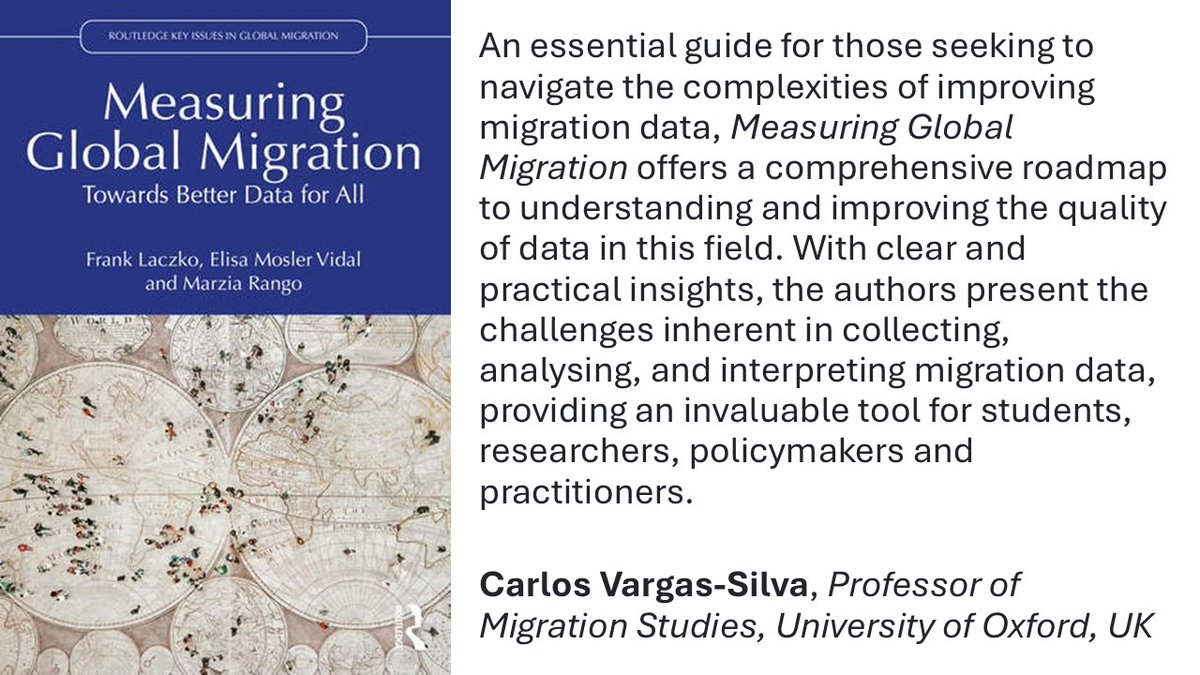 The perfect background read for delegates at #IFMS2025 this week! Even better- it is now 20% off with free shipping! Just use code 25EFLY2 at checkout. 

To find out more and to get your copy, check out the book's page: 
routledge.com/9781032209517
#IFMS <a href="/flaczko1/">Frank Laczko(PhD)</a> <a href="/UNMigrationData/">IOM Data</a>