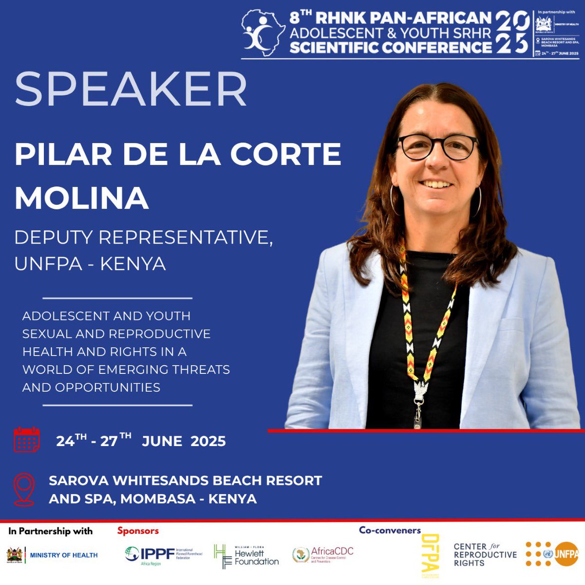 Reproductive Health Network Kenya (@rhnkorg) on Twitter photo We are pleased to introduce Pilar de la Corte Molina, the Deputy Representative for <a href="/UNFPAKen/">UNFPA Kenya</a>. Pilar brings over 20 years of extensive experience in international development, with a strong focus on SRHR, including in humanitarian settings.
Before her current role, Pilar held We are pleased to introduce Pilar de la Corte Molina, the Deputy Representative for <a href="/UNFPAKen/">UNFPA Kenya</a>. Pilar brings over 20 years of extensive experience in international development, with a strong focus on SRHR, including in humanitarian settings.
Before her current role, Pilar held