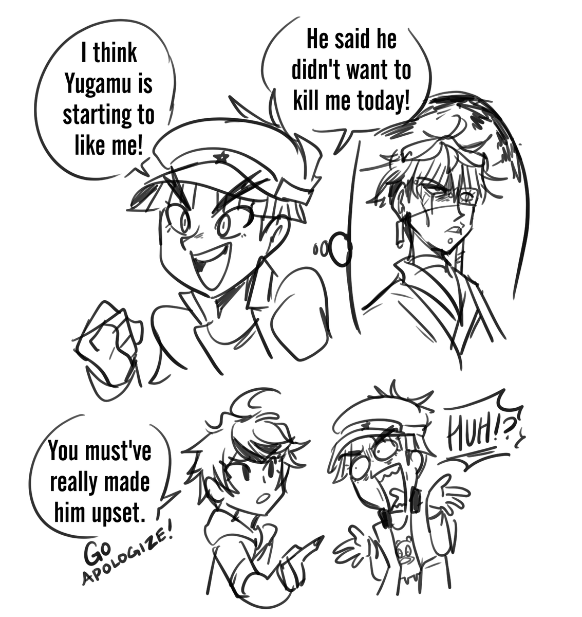 #ハンドラ美術部 #ハンドラ #hundred_line #hndr_FA 
I was so ashamed of the last drawing, I did this to atone