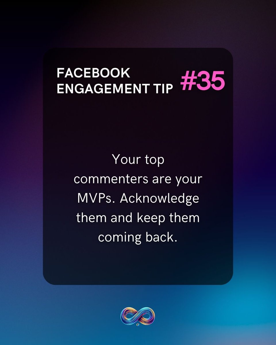 infinityengager's tweet image. Every post has a few people who always show up.
They comment, they engage, they keep the conversation alive.

Your top commenters are your MVPs! Acknowledge them and keep them coming back.

Try this:
🏅 Reply to them by name
👏 Thank them in your comments
🌟 Highlight them in a…