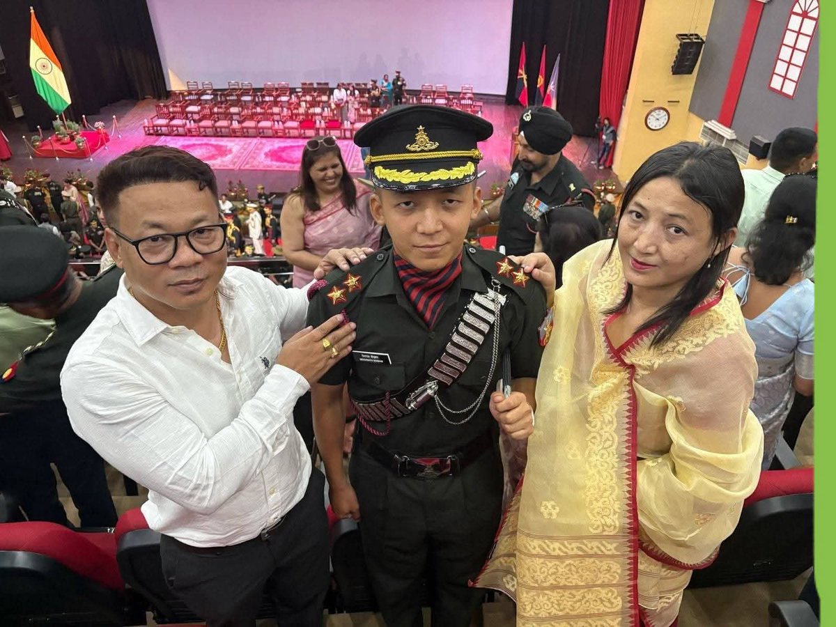 Inside Manipur (@inside_manipur) on Twitter photo The spirit to serve the country is thriving in #Manipur!
Meghnath Soibam is going to join the Indian Army as a Lieutenant officer after clearing NDA.
Meghnath is an alumnus of Sainik School #Imphal & passed out in 2020 after completing 10+2.
<a href="/LtGenDPPandey/">Devendra Pratap Pandey</a> <a href="/LevinaNeythiri/">Levina🇮🇳</a> The spirit to serve the country is thriving in #Manipur!
Meghnath Soibam is going to join the Indian Army as a Lieutenant officer after clearing NDA.
Meghnath is an alumnus of Sainik School #Imphal & passed out in 2020 after completing 10+2.
<a href="/LtGenDPPandey/">Devendra Pratap Pandey</a> <a href="/LevinaNeythiri/">Levina🇮🇳</a>