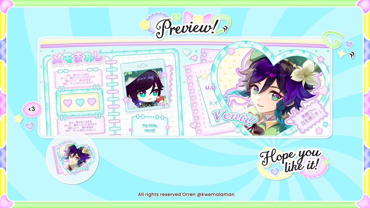 kwemalaman's tweet image. any interaction are appreciated!

haiii aku bawa 4 venti impek yang bisa langsung ditake via DM nih! harganya ada di alt yap, yuk jajan 🩷🫶🏻

#zonauang