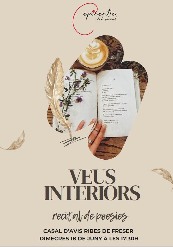 🗣️ Aquest dimecres 18 de juny, a les 17.30h, portem el recital de poesies "Veus interiors" del Club Social Epicentre al casal d'avis de Ribes de Freser. 

No us ho perdeu!