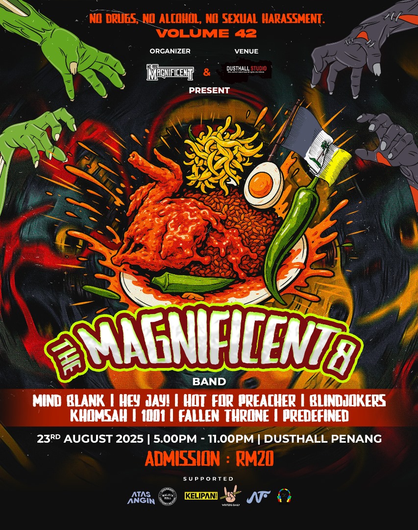 The Magnificent 8 Gig is back!

Volume 41 
Deepspeed Studio Kajang 
26/07/25

Volume 42
Dusthall Studio Penang
23/08/2025

.
.

<a href="/writersdailymy/">Writers Daily | K.O.D.I.N 🇲🇾</a> <a href="/_atasangin/">Atas Angin MY</a> <a href="/ArifBam/">Bam</a> <a href="/kelipanstore/">CoolioMag</a> <a href="/MalayaRoll/">MALAYA ROLL</a> <a href="/xallehrazax/">om</a> <a href="/Jenn_Thompson/">jennthompson2811</a> <a href="/twt_gig/">TwtGig</a> <a href="/nzhftrmz/">Nazhif Tarmizi</a>