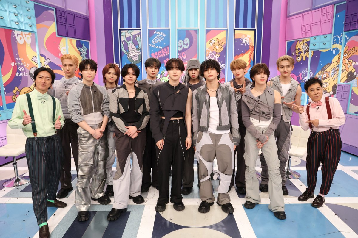 mezamashimedia's tweet photo. 🌈『#週刊ナイナイミュージック』

#INI が激辛＆演技力対決で汗だくに💦
#StrayKids はドッキリ好きのメンバーに
ドッキリを仕掛け…😆

#田辺誠一 さんは
「RADIOを“レディオ”と言っている曲BEST5」発表✨

6月18日（水）23時～📺

▶️https://t.co/Ilm7iNzUzE

@99music_fujitv #ナインティナイン https://t.co/UYgiI5inaj