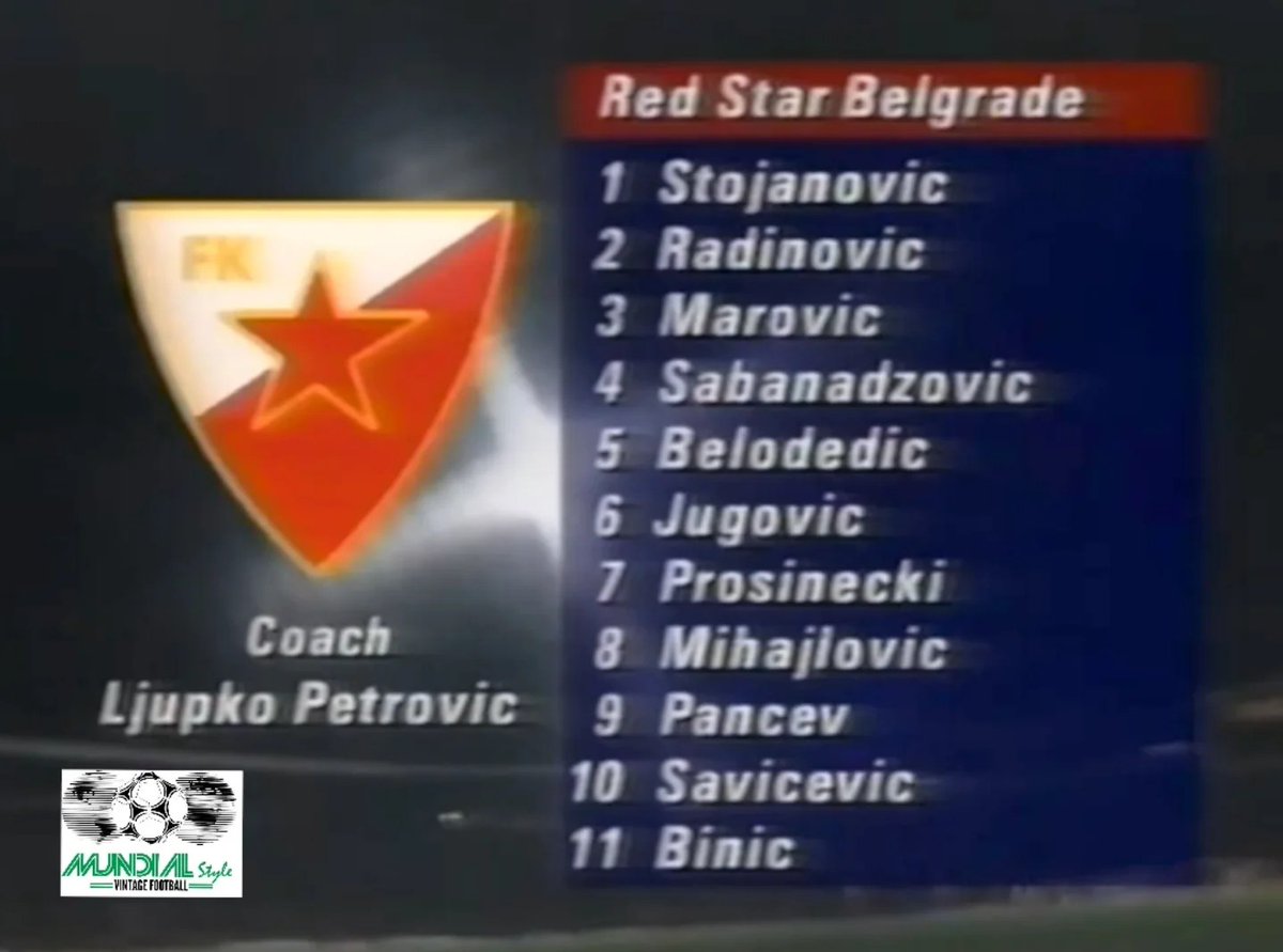 90sfootball's tweet photo. Red Star Belgrade, 1990/91. https://t.co/NCplBxo9Ra