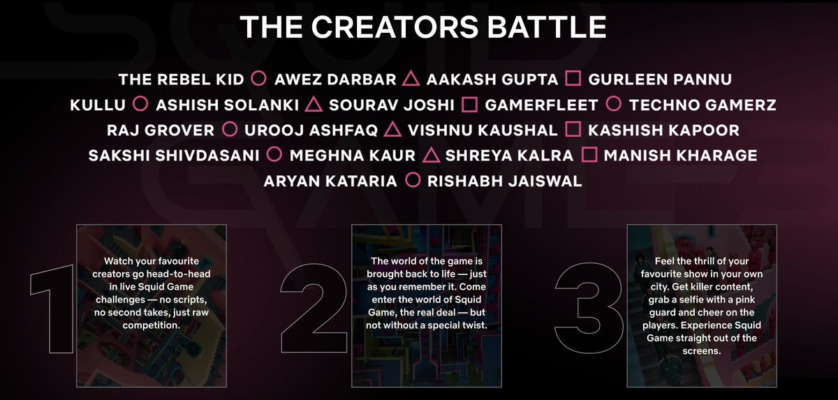 fascinating - netflix also leaning into the experience economy in india. all we need now is an opinion betting platform letting us bet on which creator will win