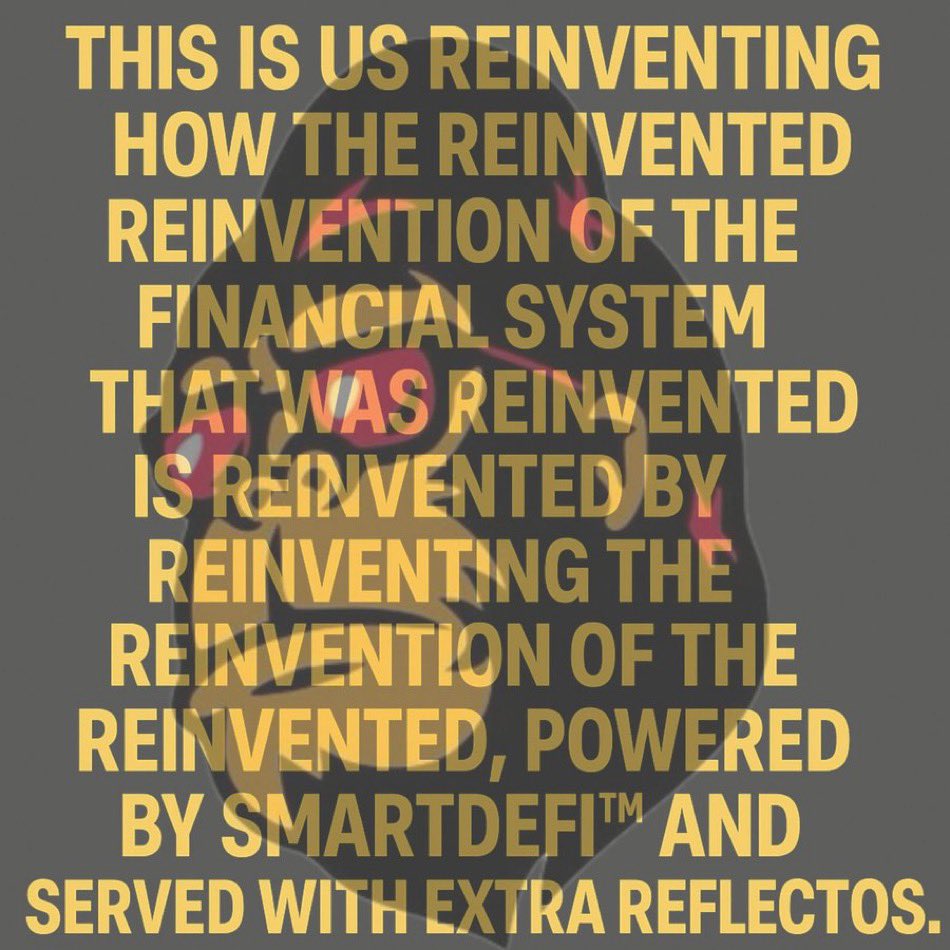 1GodOfMeme's tweet image. GM Gorillas
Keep reinventing 

#SmartDefi #FegToken