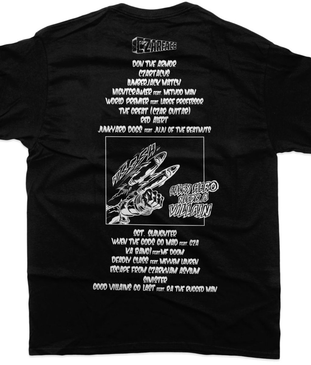 Czarface_Eso's tweet image. NEW DROP celebrating 10 year anniversary of Every Hero Needs a Villain! Get yours here: getondown.com/collections/cz…