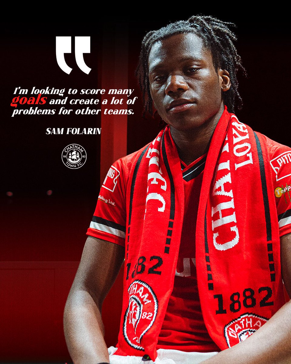 💬 “I’m looking to score many goals and create a lot of problems for other teams.” 

Sam Folarin is looking to hit the ground running. 🤝

🔴⚪️⚫️ #UpTheChats